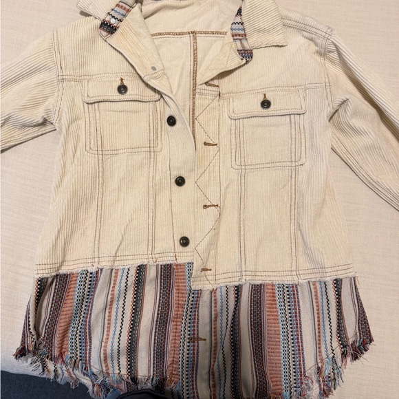 gimmicks by BKE Jackets & Blazers - Gimmicks by BKE Cream Corduroy Jacket